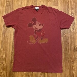 Mickey Mouse Shirt Adult Medium‎ Red Disney Parks Faded Graphic